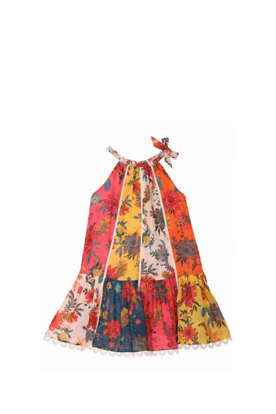 Shop Zimmermann Dress With American Neckline In Multicolor