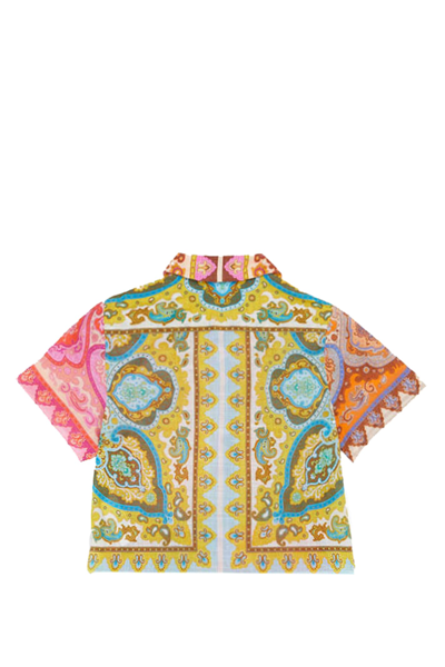 Shop Zimmermann Halcyon Shirt With Cashmere Patterns In Multicolor