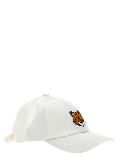 Shop Maison Kitsuné Fox Head Cap In White