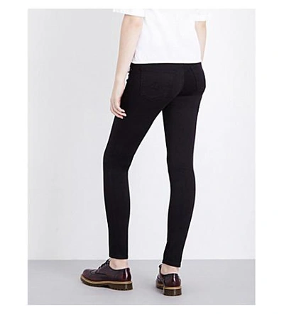 Shop Ag The Legging Super-skinny Mid-rise Jeans In Super Black