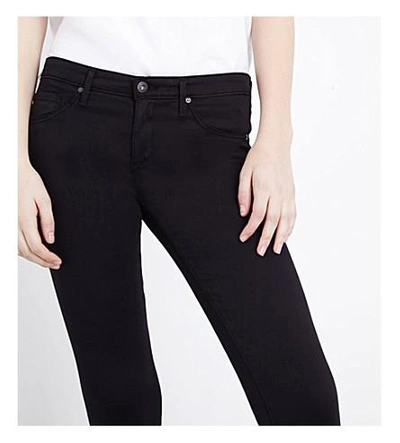 Shop Ag The Legging Super-skinny Mid-rise Jeans In Super Black