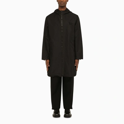 Shop Burberry Lightweight Nylon Coat In Black