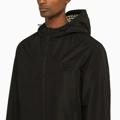 Shop Burberry Lightweight Nylon Coat In Black