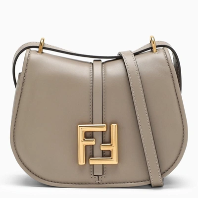 Shop Fendi C'mon Mini Shoulder Bag In Taupe In Grey