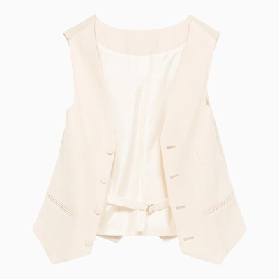 Shop Fendi Single Breasted Vest In In White