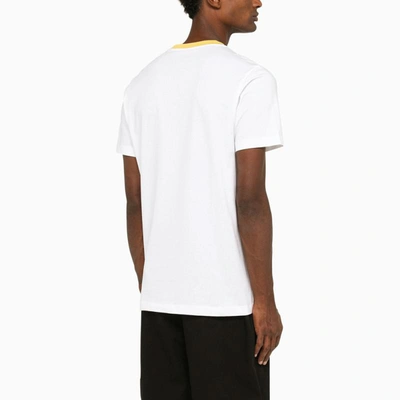 Shop Marni White/yellow Crew-neck T-shirt