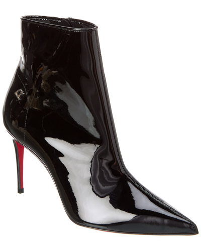 Shop Christian Louboutin Sporty Kate 85 Patent Bootie In Black