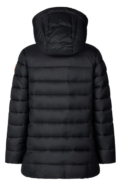 Save The Duck Kids' Meryl Water Repellent Puffer Coat In Black