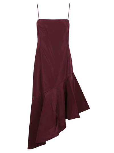 Shop Polo Ralph Lauren Asymmetric Sleeveless Dress In Red