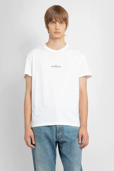 Maison Margiela Distorted Logo T-shirt In White