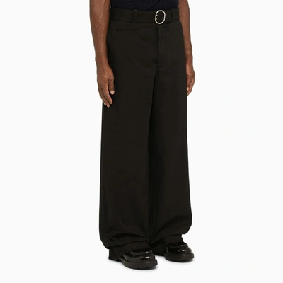 Shop Jil Sander Baggy Trousers In Black