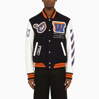 Shop Off-white ™ Black And Bomber Jacket In Multicolor
