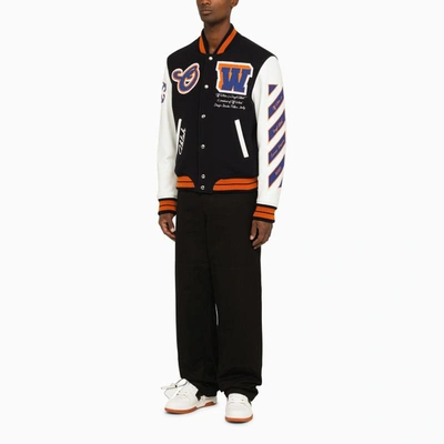 Shop Off-white ™ Black And Bomber Jacket In Multicolor