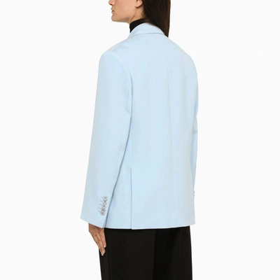 Shop Wardrobe.nyc Double-breasted Jacket In Light Blue