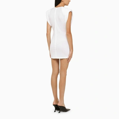 Shop Wardrobe.nyc Dress With Padded Shoulders In White