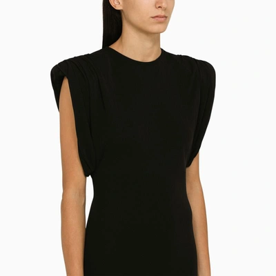 Shop Wardrobe.nyc Dress With Padded Shoulders In Black