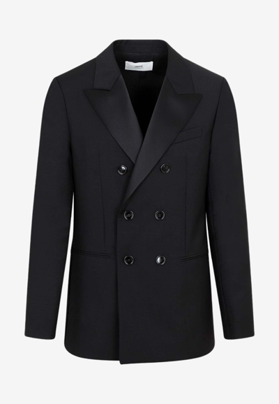 Ami Alexandre Mattiussi Tailored Wool Blazer Featuring Notch Lapel In Black