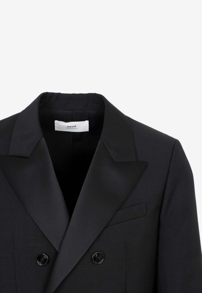 Shop Ami Alexandre Mattiussi Double Breasted Blazer In Black