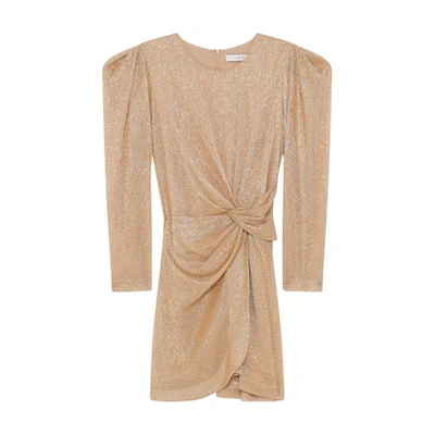 Shop Iro Nowen Dress In Metallic_gold