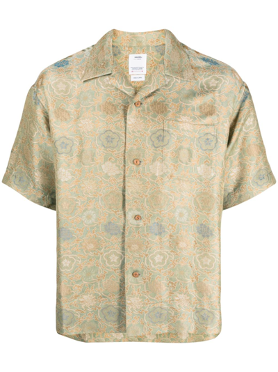 Shop Visvim Neutral Copa Floral-print Bowling Shirt In Green