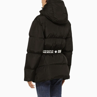Shop Dsquared2 Jacket With Logo Belt In Black