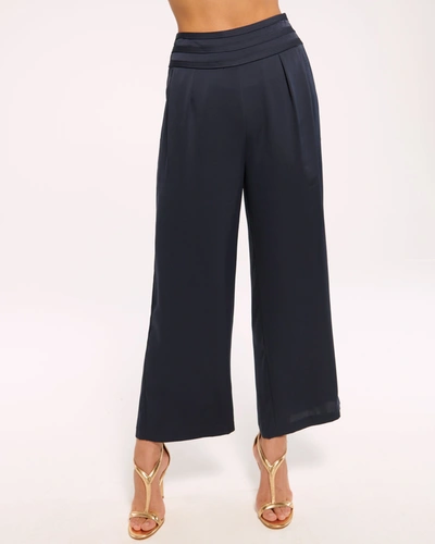 Shop Ramy Brook Joss Cropped Wide Leg Pant In Navy