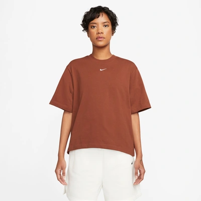 Shop Nike Womens  Nsw Boxy T-shirt In Orange