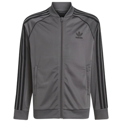 Shop Adidas Originals Boys  Adicolor Sst Track Jacket In Grey Five