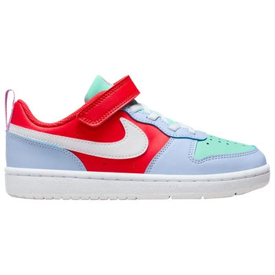 Shop Nike Boys  Court Borough Low Recraft In Cobalt Bliss/white/track Red