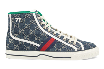 Pre-owned Gucci Tennis 1977 High Top Sneaker Blue