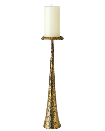Shop Global Views Beacon Candle Holder In Brass