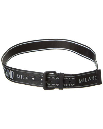 Shop Moschino Tape Belt In Black