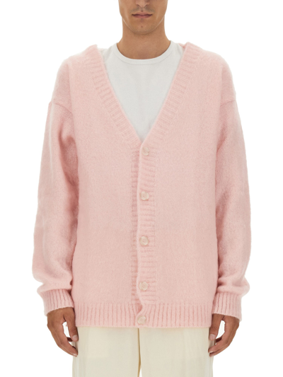 Shop Family First Mohair Cardigan In Pink