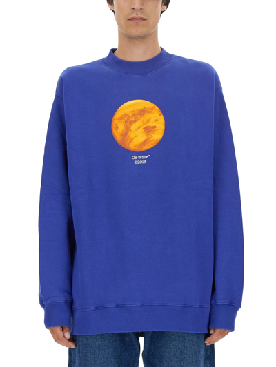 Shop Off-white Sweatshirt With Venus Print Extra In Blue