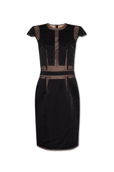 Shop Moschino Dress With Inserts In Black