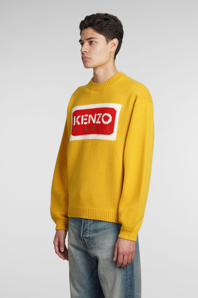 Shop Kenzo Knitwear In Yellow Wool