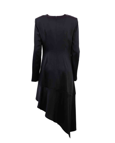 Shop Elisabetta Franchi Asymmetric Dress In Nero