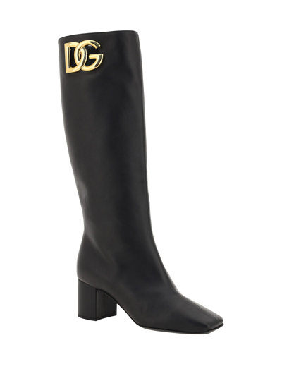 Shop Dolce & Gabbana Heeled Boots In Nero