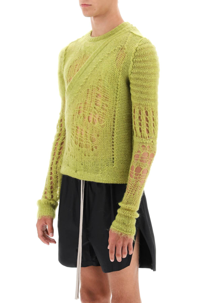 Shop Rick Owens Spider Banana Layered Sweater In Acid (green)