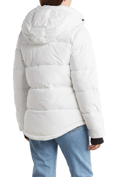 Shop Bcbgeneration Water Resistant Hooded Puffer Jacket In White