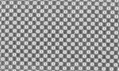Jessica Mcclintock Damiana Beaded Metal Mesh Clutch In Silver