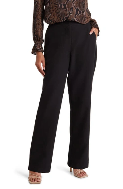 Shop Love By Design Bailey High Rise Wide Leg Trousers In Black
