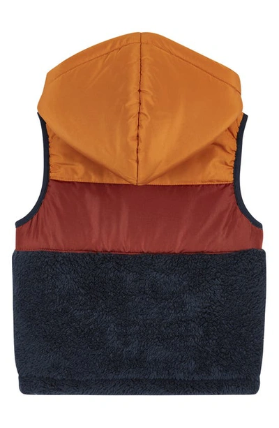 Shop Andy & Evan Burnt Orange & Navy Colorblock Vest In Burnt Orang Navy