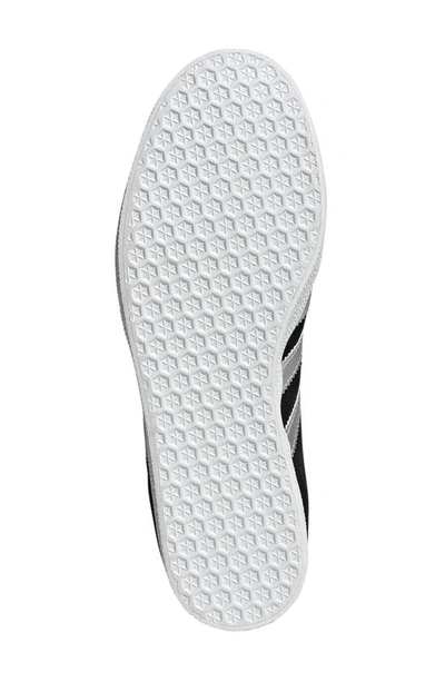 Shop Adidas Originals Gazelle Sneaker In Black/ Silver Metallic/ White