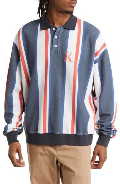 Shop Krost X Nautica Stripe Cotton Piqué Rugby Shirt In Dark Navy