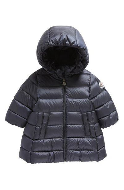 Shop Moncler Kids' Majeure Down Coat In Navy