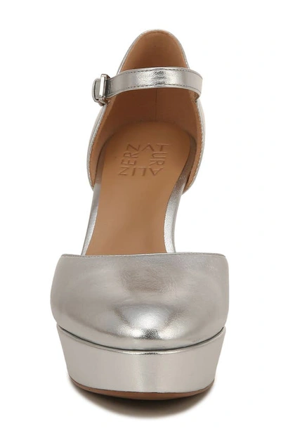Shop Naturalizer Crissy Platform Mary Jane In Silver Leather