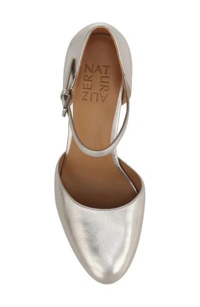 Shop Naturalizer Crissy Platform Mary Jane In Silver Leather
