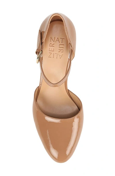 Naturalizer Crissy Platform Mary Jane In Cafe Brown Patent Leather