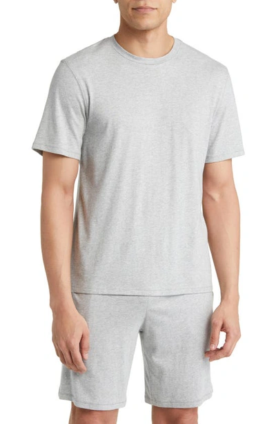 Shop Nordstrom Cotton & Tencel® Modal Crewneck T-shirt In Grey Heather